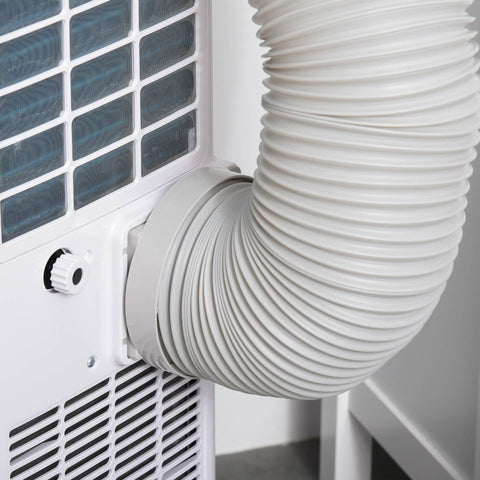 Rootz 4 Modes Mobile Air Conditioner with Remote Control 24h Timer - White, Gray - Abs Plastic, Copper, Aluminum - 12.91 cm x 12 cm x 26.69 cm