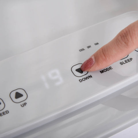 Rootz 4 Modes Mobile Air Conditioner with Remote Control 24h Timer - White, Gray - Abs Plastic, Copper, Aluminum - 12.91 cm x 12 cm x 26.69 cm