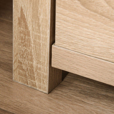 Rootz Bedside table with 2 drawers - Natural - Chipboard - 18.89 cm x 15.35 cm x 20.47 cm