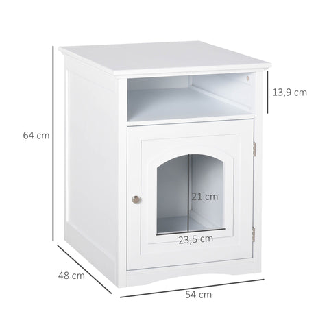 Rootz Litter Box Wooden - White - Manufactured Wood - 21.25 cm x 18.89 cm x 25.19 cm