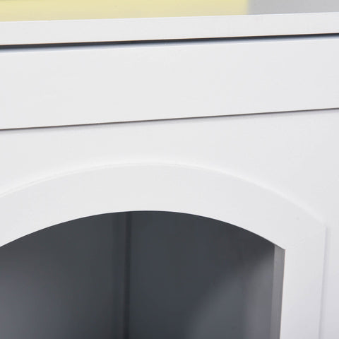 Rootz Litter Box Wooden - White - Manufactured Wood - 21.25 cm x 18.89 cm x 25.19 cm