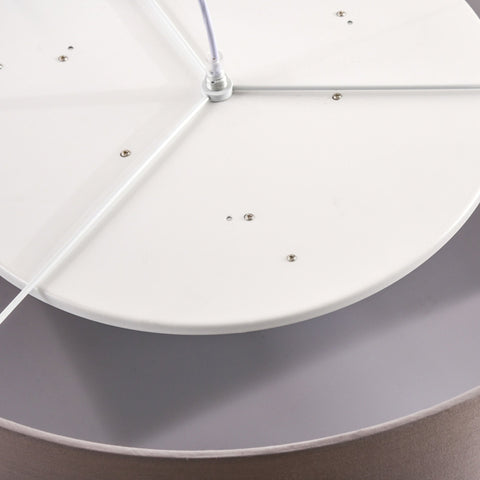 Rootz Hanglamp LED - Grijs, Zilver, Wit - Staal, Stof, Acryl - 23,22 cm x 23,22 cm x 17,32 cm