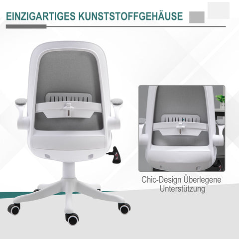 Rootz Office chair - Grey, White - Foam, PVC, Nylon - 24.6 cm x 23.62 cm x 38.58 cm