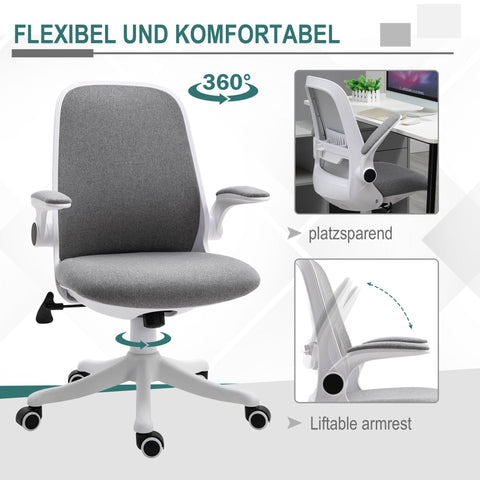 Rootz Office chair - Grey, White - Foam, PVC, Nylon - 24.6 cm x 23.62 cm x 38.58 cm