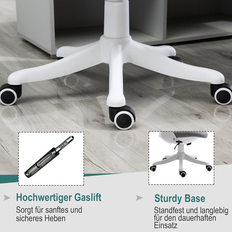 Rootz Office chair - Grey, White - Foam, PVC, Nylon - 24.6 cm x 23.62 cm x 38.58 cm