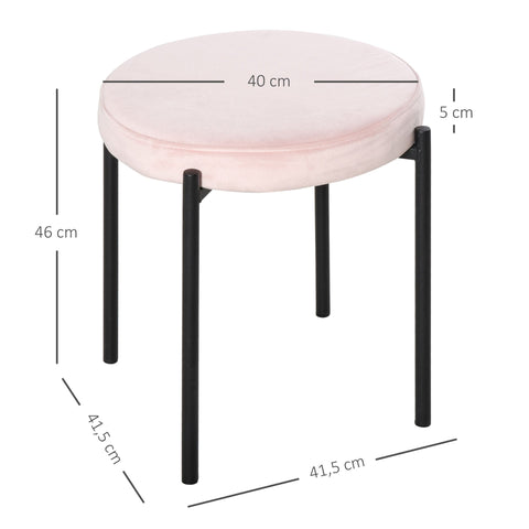 Rootz set van 4 eetkamer - roze - stof, staal - cm x 16,33 cm x 18,11 cm