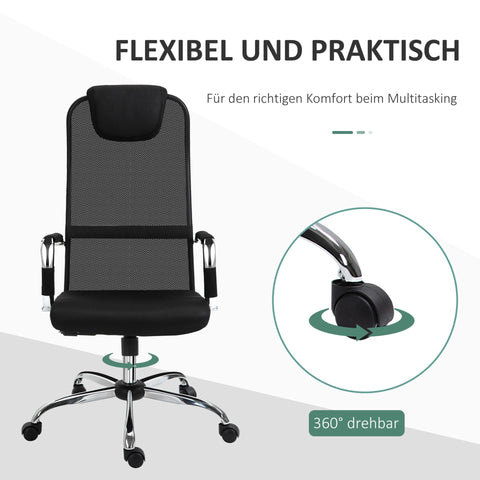 Rootz Office Chair - Black - Foam, Nylon, Steel - cm x 25.78 cm x 46.06 cm