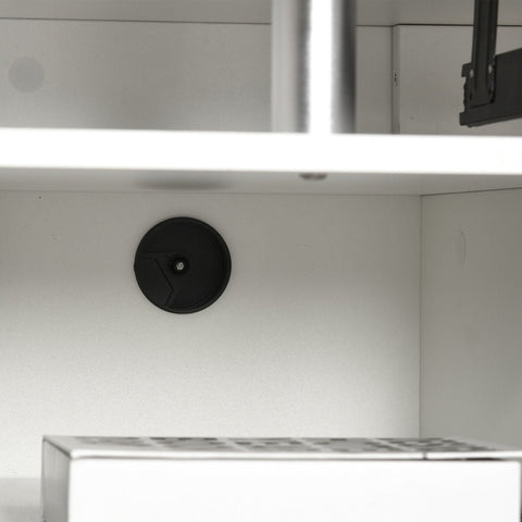 Rootz Computer Desk - White - Chipboard, Steel - 47.24 cm x 21.65 cm x 33.46 cm