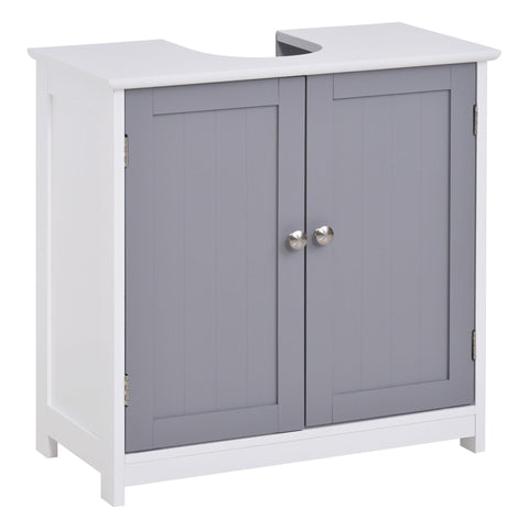 Rootz Vanity Unit - White, Gray - Manufactured Wood - 23.62 cm x 11.81 cm x 23.62 cm