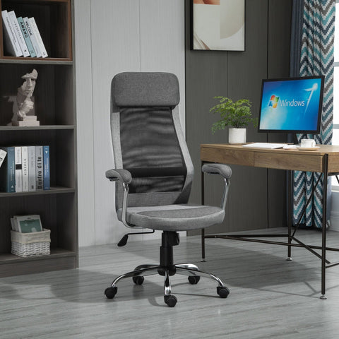 Rootz Office Chair with Ergonomic Design - Light Grey, Black - Foam, Nylon, Steel - cm x 25.59 cm x 46.85 cm