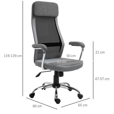 Rootz Office Chair with Ergonomic Design - Light Grey, Black - Foam, Nylon, Steel - cm x 25.59 cm x 46.85 cm