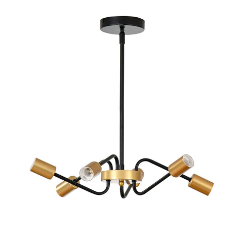 Rootz Kroonluchter Hanglamp - Zwart, Goud - Metaal - cm x cm x 47,24 cm