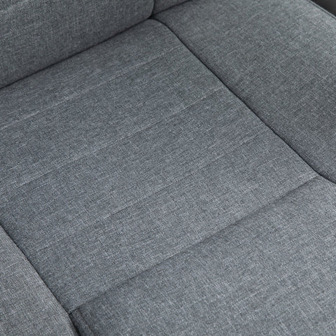 Rootz Office/Computer Chair - Gray - Linen, Foam, Metal - 24.41 cm x 24.41 cm x 46.85 cm