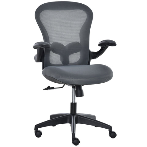 Rootz Home Office Chair - Grey, Black - Foam, Nylon, Mesh - 25.98 cm x 23.23 cm x 41.93 cm