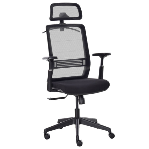 Rootz Office Chair with Headrest - Black - Foam, Nylon, Metal - 25.98 cm x 26.77 cm x 49.61 cm