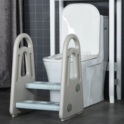 Rootz Learning Tower Step Stool - Blue, Gray - Hdpe, Pp - 17.12 cm x 15.15 cm x 24.01 cm