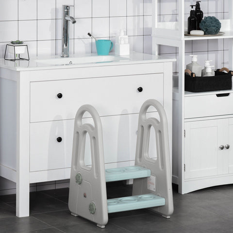 Rootz Learning Tower Step Stool - Blue, Gray - Hdpe, Pp - 17.12 cm x 15.15 cm x 24.01 cm