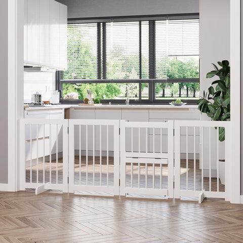 Rootz Haustierschutztür – Wit – Dennenhout – 84,64 cm x 14,96 cm x 29,52 cm