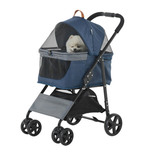 Rootz 2-in-1 Dog Stroller Transport - Blue, Black - Steel, Oxford, Fabric - 29.92 cm x 20.07 cm x 39.76 cm