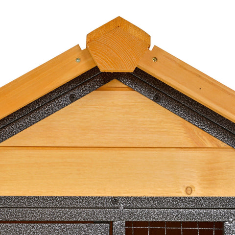 Rootz Konijnenhok - Geel, Zwart - Dennenhout, Metaal - cm x 48,03 cm x 36,22 cm