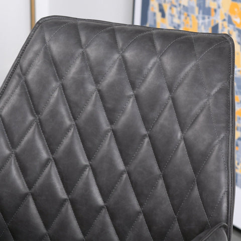 Rootz Dining chair 360 ° - Gray - Leatherette, Steel - 22.44 cm x 24.01 cm x 34.05 cm