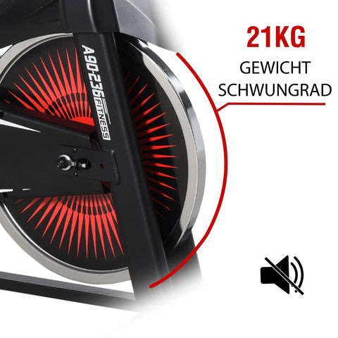 Rootz Bike Trainer Exercise - Red, Black - Metal, Abs - 40.94cm x 20.47cm x 44.88cm