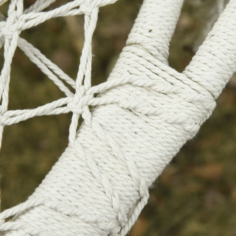 Rootz Hammock Chair - White - Steel, Polyester, Cotton - 51.18 cm x 29.52 cm x 15.74 cm