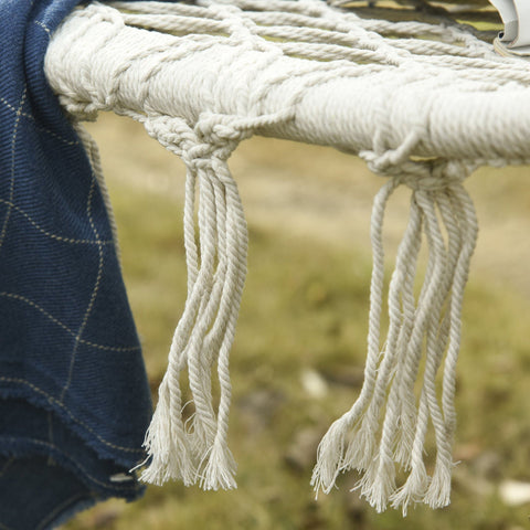 Rootz Hammock Chair - White - Steel, Polyester, Cotton - 51.18 cm x 29.52 cm x 15.74 cm