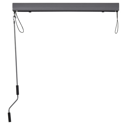 Rootz Roller Blind With Hand Crank - Black - Aluminium, Polyester - 39.37 cm x cm x 55.11 cm