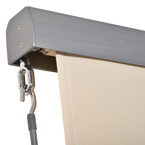 Rootz Roller Blind With Hand Crank - White - Aluminium, Polyester - 39.37 cm x cm x 55.11 cm