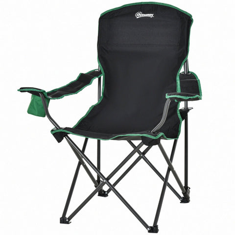 Rootz Camping Chair - Black, Green - Oxford, Metal, Nylon - 29.72 cm x 34.64 cm x 40.94 cm