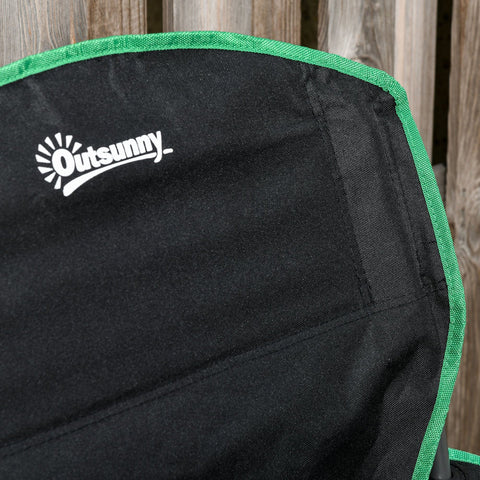 Rootz Camping Chair - Black, Green - Oxford, Metal, Nylon - 29.72 cm x 34.64 cm x 40.94 cm