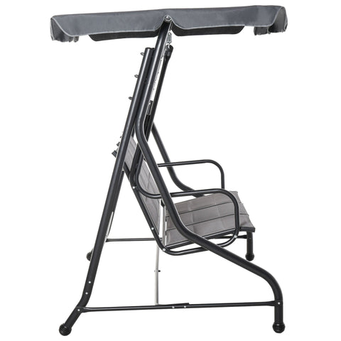 Rootz Swing 3-Sitzer – Grau – Stahl, Polyester, Schaumstoff – 80,7 cm x 46,45 cm x 66,92 cm