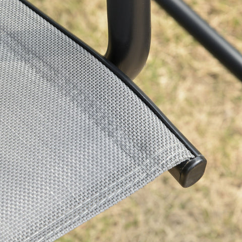 Rootz Swing 3-Sitzer – Grau – Stahl, Polyester, Schaumstoff – 80,7 cm x 46,45 cm x 66,92 cm