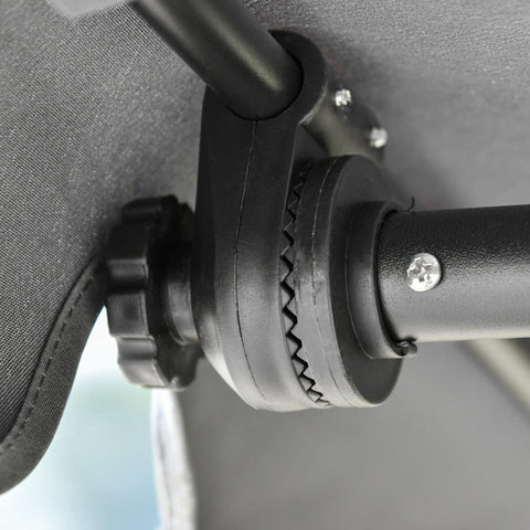 Rootz Swing 3-Sitzer – Grau – Stahl, Polyester, Schaumstoff – 80,7 cm x 46,45 cm x 66,92 cm