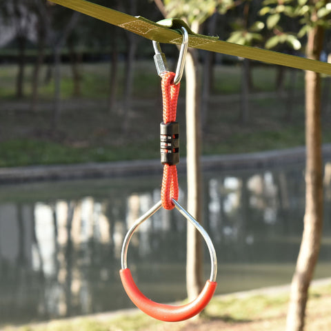 Rootz Ninja Slackline Set - Green, Blue, Red - Polyester, Pp, Wood - 59.05 cm x 5.9 cm x cm