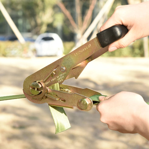 Rootz Ninja Slackline Set - Green, Blue, Red - Polyester, Pp, Wood - 59.05 cm x 5.9 cm x cm