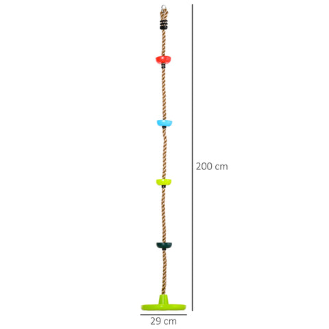 Rootz Children's climbing rope - Red, Blue, Green - Pp - 78.74 cm x 11.41 cm x cm