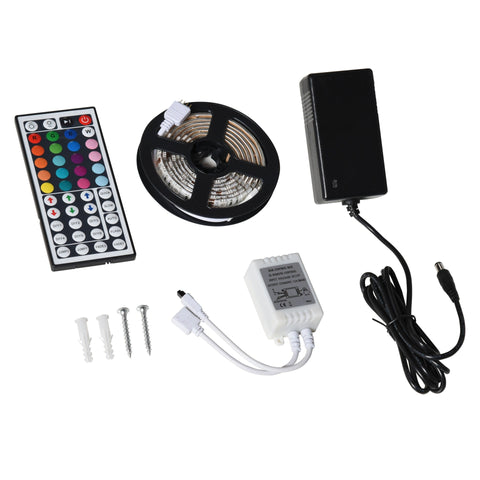 Rootz TV Hanging Shelf with LED 16 Flashing Modes - White - Engineered Wood - 47.24 cm x 13.77 cm x 15.94 cm