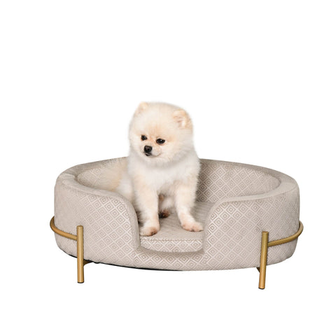 Rootz Tiersofa – Grau – Samt, Schaumstoff, Metall – 25,19 cm x 15,74 cm x 9,44 cm