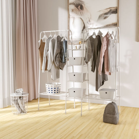 Rootz Garderobenständer – Weiß – Stahl – cm x 69,29 cm x 69,68 cm