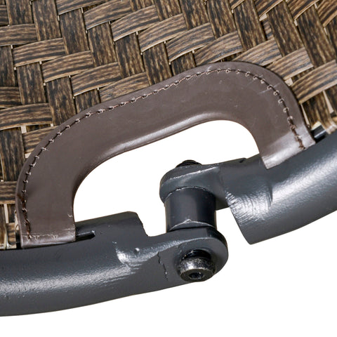 Rootz Rocking Chair Bistro Set - Brown - Aluminium, Pe - cm x 25 cm x 36.22 cm