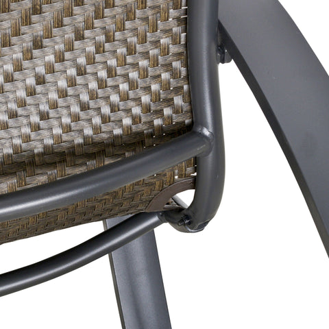 Rootz Rocking Chair Bistro Set - Brown - Aluminium, Pe - cm x 25 cm x 36.22 cm