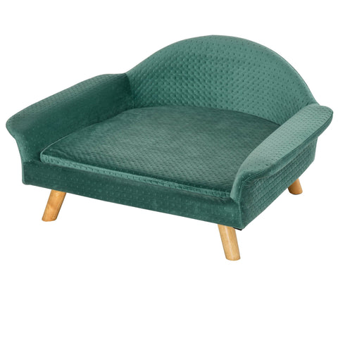 Rootz Haustiersofa – Grün – Samt, Schaumstoff, Birke – 28,74 cm x 22,83 cm x 14,56 cm