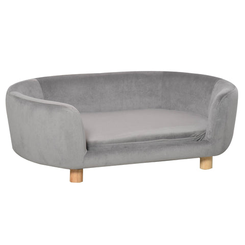 Rootz Haustiersofa – Grau – Niederländisch, Samt, Schwamm – 33,85 cm x 21,65 cm x 12,99 cm