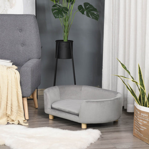 Rootz Haustiersofa – Grau – Niederländisch, Samt, Schwamm – 33,85 cm x 21,65 cm x 12,99 cm