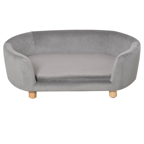 Rootz Haustiersofa – Grau – Niederländisch, Samt, Schwamm – 33,85 cm x 21,65 cm x 12,99 cm