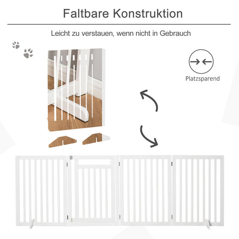 Rootz Animals Foldable Safety Guard Support - White - Engineered Wood - 94.48cm x 0.7cm x 31.88cm