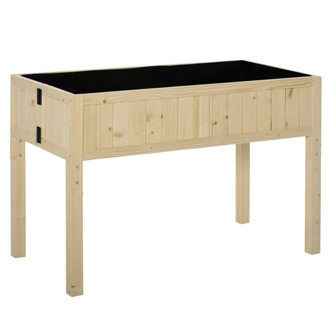 Rootz plantenbak, moestuin verhoogd bed tuin - natuurlijk - sparrenhout - 45,27 cm x 22,04 cm x 29,92 cm