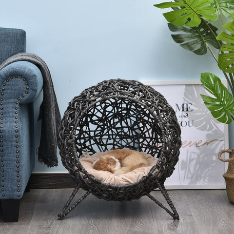 Rootz Kattenhuis met Kussens - Grijs - Pvc, Metaaldraad, Pp Katoen - cm x cm x 22,83 cm